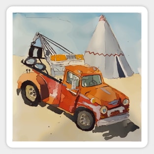 Holbrook Arizona Route 66 Tee Pee and Wrecker Magnet